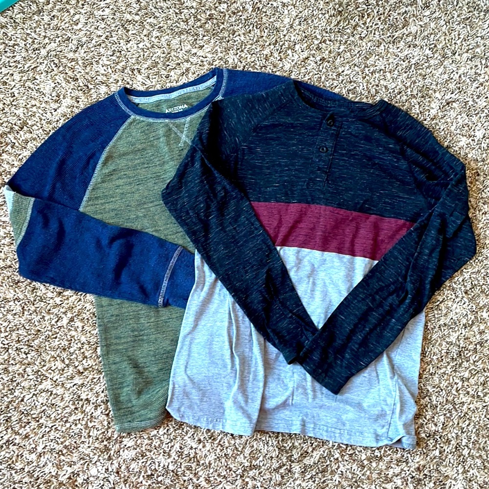 Arizona Jean co 2 long sleeve Henley xl 18/20 shirts
